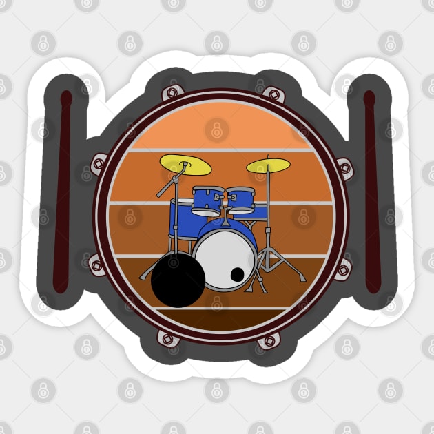 bass drum and drum kit Sticker by wahyuart21